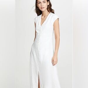 AYR linen Flat White Dress